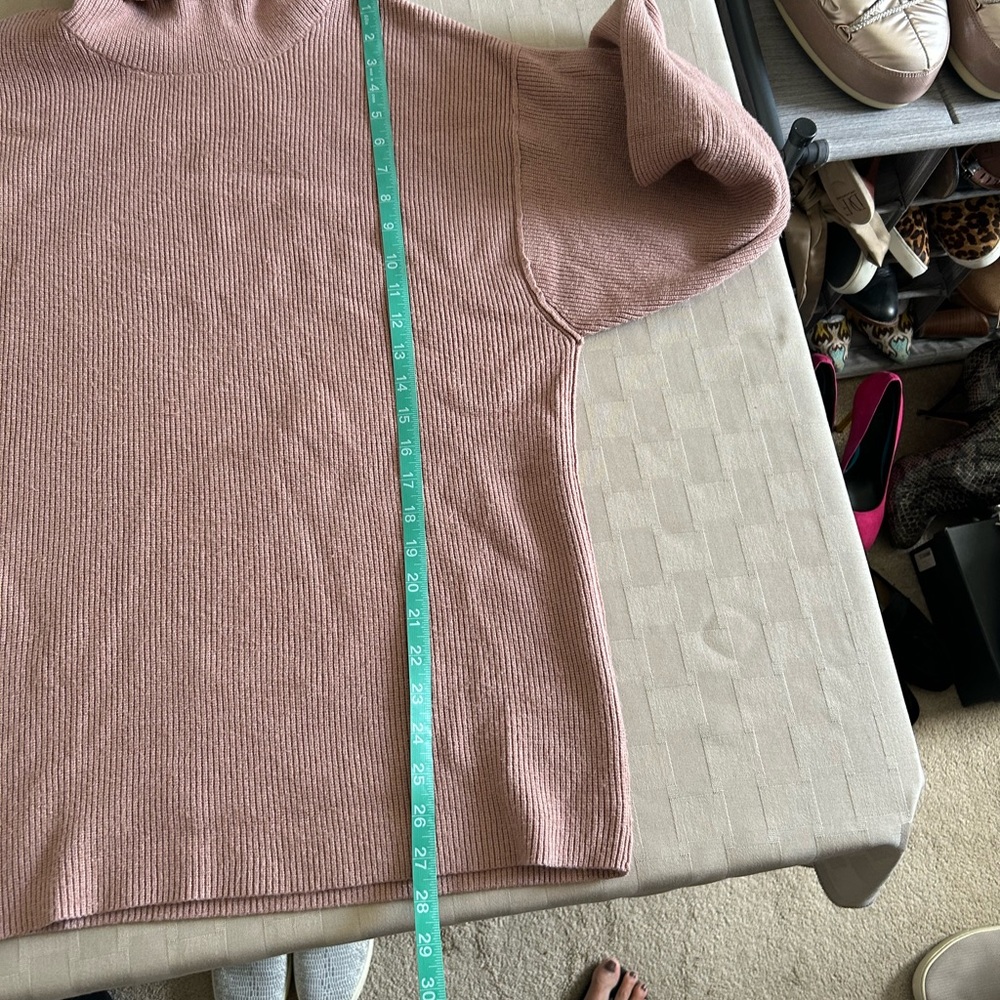 Free People Structured Knit Oversized Tunic Sweater in Dusty Mauve - Picture 13 of 13
